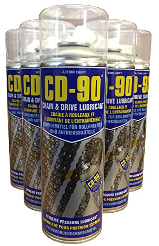(Pack of 5) Action Can CD-90 Chain & Drive Lubricant - Heavy Duty Chain Lube Spray