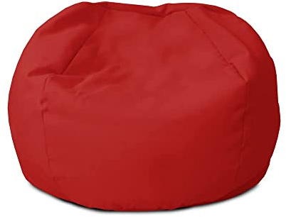 rucomfy Beanbags Small Kids Bean Bag Chair. Safe Beanbag Seat for Boys and Girls. Arrives Pre-filled. Machine Washable, Durable & Comfortable 50 x 65cm (Red)