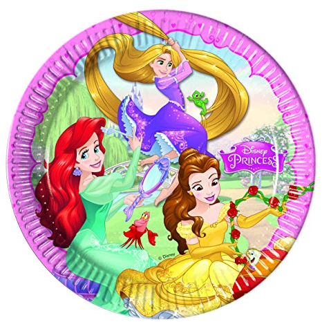 Disney Lot de 8 Assiettes en Carton Princesses Dreaming 23 cm