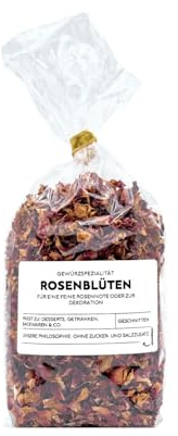 Bremer Gewürzhandel Roseblüten, grob, Rosenblätter getrocknet, essbare Blüten zum Dekorieren, ideal für Tee, 10 x 40g