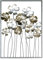 Casablanca - Wanddeko Fleurs Metall dunkelbrauner Rahmen Blüten antikbraun/Champagner