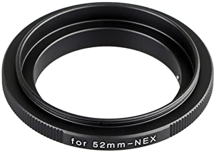 ayex Retroadapter Umkehrring Passend für Sony E-Mount 52mm Reversering Makroadapter zum umgekehrten Anschrauben eines Objektivs