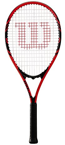 Wilson Federer Adult Tennis Racket Without Cover, Red/Black, L2