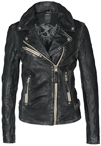 Mauritius PGG LULV Frauen Lederjacke schwarz S 100% Leder Basics, Rockwear, Steampunk