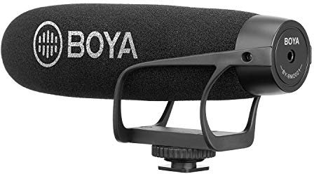 BOYA Super-Cardioid On Camera Shotgun Microphone with 3.5mm TRS & TRRS Connectors for DSLR Nikon Canon Camcorder IOS iPhone X 8 7 6 5 Android Samsung Smartphone PC Vlog Youtube Video Livestream