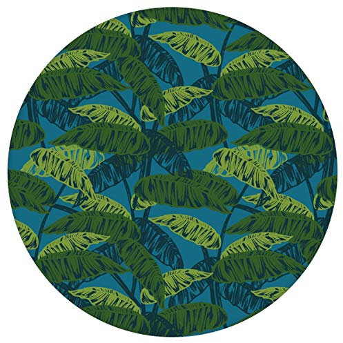 Moderne TapeteWild Bananas mit Blättern, petrol blaue Vlies-Tapete Blumen, Natur, GMM Blumentapete Wandgestaltung für Schlafzimmer (H: 2,6m B: 46,5cm)