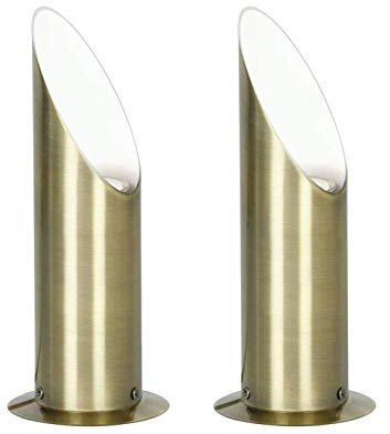 illucio Decorative Indoor Ambient Table/Floor GU10 Uplighter Lamp (Antique Brass)