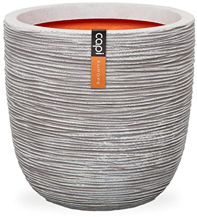 Capi Europe - Pot Boule Rib NL - 43x41 - Ivoire - Ouverture Ø35 - Pot pour Une Utilisation à l'intérieur et à l'extérieur - Incassable - 100% Recyclable - KOFI933