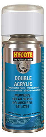 Hycote Double Acrylic Aerosol Car Spray Paint, Mercedes - Polar Silver, 150 ml