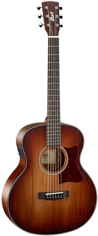 CORT Westerngitarre, Little CJ, Open Pore Light Burst, Preamp, Tasche