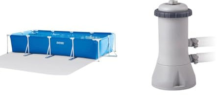 INTEX Pack Piscina Small Frame 450x220x84 cm 7127 litros + Depuradora cartucho 3785 litros/hora