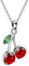 VONSSY Collana personalizzata con ciondolo ciliegia rossa in oro, catena con maglione di fiori e rubini con 5A CZ, gioielli per ragazza, donna, moglie, fidanzata, amico, regalo
