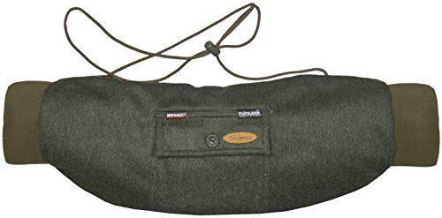 Hubertus Lodenmuff extrem geräuschlos Oliv/grün mit Membrane (wasserdicht - Winddicht - atmungsaktiv) mit Thinsulate-Wärmevlies Jagdmuff praktischer Handwärmer für Jägerinnen und Jäger aus Wolle