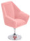 Dollhouse Rotate Flocking Armchair, 1:12 Simulation Miniatur Wohnzimmermöbel Modell Spielzeug für Puppenhaus Dekoration(Rosa)