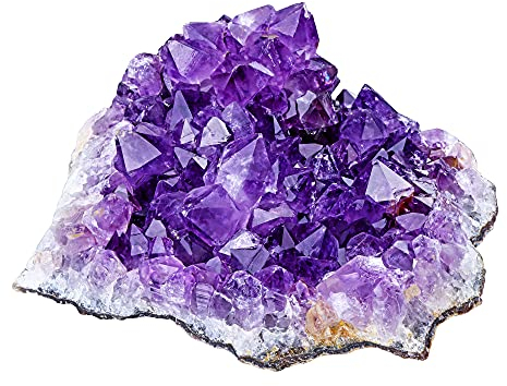 CrystalTears Amethyst Druse Naturstein Drusensegment Rohstein Unregelmäßig Edelstein Healing Reiki Kristall Deko Wohnzimmer Büro/ 100-200g