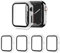 AOTUAO 4 Piezas Funda Compatible con Apple Watch Series 6 SE 5 4 40mm, Estuche Rígido Delgado PC Protector de Pantalla Cristal Templado para iWatch Series 6 SE 5 4 40mm (4 Trasparente)