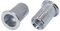 Confezione da 100 dadi rivetti M10 x 17 mm, testa piatta, rivetti zigrinati, inserti filettati, dado in acciaio (100, M10 x 17 mm)