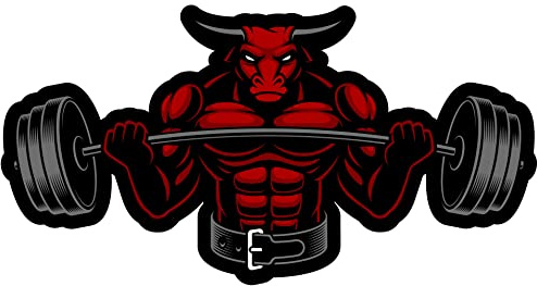 Samunshi Bodybuilding Stier Langhantel Aufkleber Autoaufkleber für Motorrad Fahrrad Roller oder Auto Sticker Kraftsport Pumpen Training (30x16cm Bodybuilding Stier Langhantel)