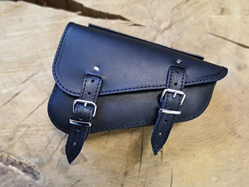 ORLETANOS Motorradtasche Medusa schwarz rechts kompatibel mit Harley Davidson Sportster Forty-Eight Super Low Roadster XL Custom Biker Packtasche Koffer Chopper