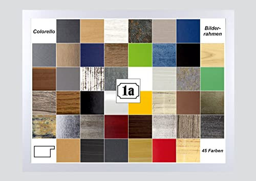 Colorello Deluxe Puzzlerahmen 48x64 cm Bilderrahmen Weiss matt Hintergrund Weiss Kunstglas klar