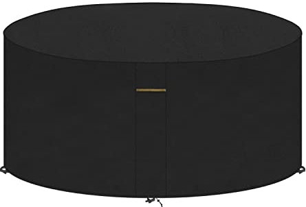 VANSHEIM Circular Garden Table Cover - Waterproof Outdoor Rattan Table & Chairs Cover Ø190x80cm