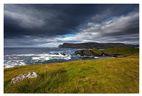 artboxONE Poster 30x20 cm Natur Küstenlandschaft in Irland - Bild Irland grüne Insel hügel