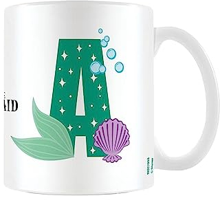The Little Mermaid A Alphabet-Tasse (Einheitsgröße) (weiß/grün)