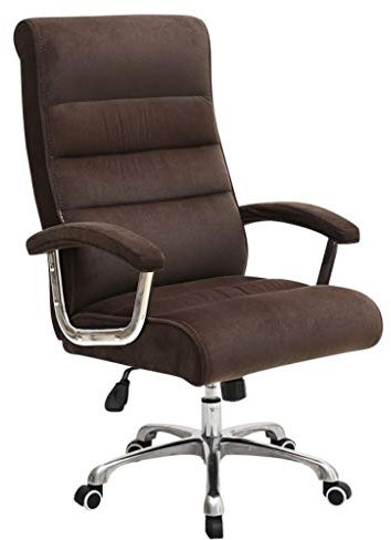 Chaise de direction, fauteuil inclinable ergonomique, durable et stable, chaise d'ordinateur de bureau pivotante à dossier haut en flanelle (couleur : D, taille : coussin ordinaire) (D Ordinary