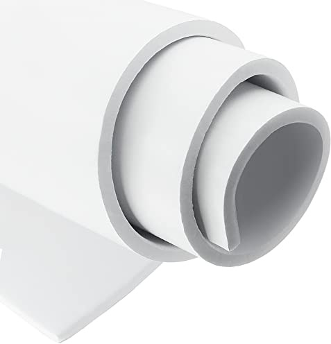 SDLDEER Plaque de mousse en néoprène auto-adhésive multifonction en mousse (Blanc, 300mm X 12mm X 1.5m)