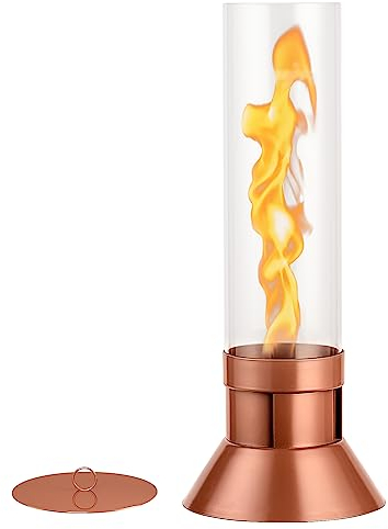 Uping Cheminée de Table Bioethanol Feu de Table Portable Foyer de Table Cheminée Ethanol Intérieur Extérieur en Métal Durée de Combustion Longue sans Fumée