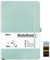 Mlife Notebook A5,Dotted Journal Buch mit 200 Seiten, Premium 100gsm Tintenfestes Papie Dickes,PU Hard Cover Notizbuch,Innentasche,Elastisch Gebändert,bullet journal&Dotted Notizblock A5(Blaugrün)