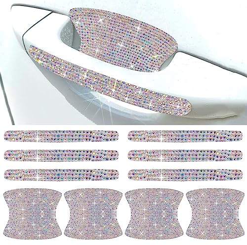 BetterJonny 10PCS Auto Türgriff Schutzfolie, Auto Türgriff Lack Kratzschutz Aufkleber Kristall Anti Scratch Car Door Handle Stickers Universelle Lackschutzfolie für Griffmulden/Griffschalen, Bunt