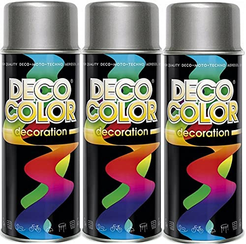 BDT Peinture Acylique - Aérosol 400 ml - Multi-Supports- Intérieur/Extérieur - Coloris RAL (3, Gris Alu - Ral 9006)
