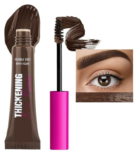 Tinted Brow Glue, Instant Eyebrow Styler Tinted Brow Gel, Shapes and Colours Eyebrows, Waterproof Brow Tint Gel with Brush, Long Lasting Brow Gel Tint for Fuller Looking Eyebrows(Espresso)