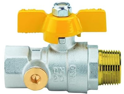 Kugelhahn mit vollem Anschluss für Gas 3/4 mf