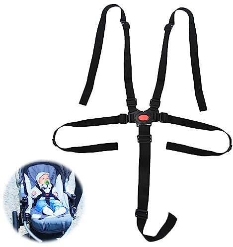 5 Punkt Gurt Sicherheitsgurt, Sicherheitsgurt für Baby Kinderwagen, Verstellbare Hochstuhl Sicherheitsgurte Gurte, Gurt Universal Kinderschutzgurt für Kinder Buggy