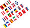 Lixure Welt Flaggenkette 2024 Internationale Fahnenkette mit 24 Nationalflaggen zur Deko 24 Flaggen á 45x30cm – 14m für Outdoor Sportvereine Hausgarten Party Bar