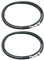 OIGWBPH 2pcs Echtes Leder Halskette Breite Geflochtene Lederkette Lederband Sterling Silber Schnalle Frauen Männer DIY Anhänger Schmuck