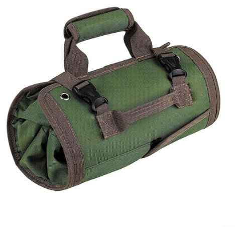 snowchecking Werkzeugtasche, wasserdichte Motorrad-Hängetasche, runde Werkzeugtaschen, robuste Werkzeugtasche mit 4 großen Werkzeugfächern und 2 abnehmbaren Werkzeugtaschen, robust und einfache