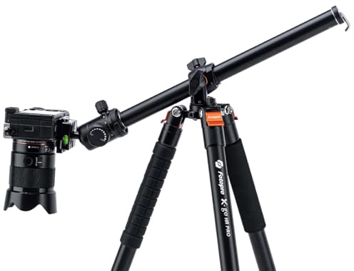 Fotopro Horizontal Camera Tripod, 160cm Camera Tripod with 360 Degree Ball Head, Quick Release Plate for DSLR Video Camera, 2 in 1 Tripod and Monopod, Max Load 10kg