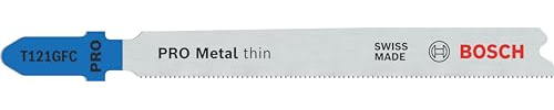 Bosch 2x PRO Metal thin T121GFC Stichsägeblatt, 92 mm, 2-tlg. | für Stahlbleche, Stahlbleche, Länge 92 mm, Professional Zubehör Stichsäge