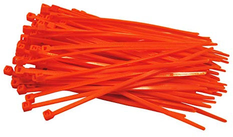 100 Stück Kabelbinder orange 200 mm x 2,5 mm Handwerker Qualität cable ties kurz 8,1kg Zugkraft