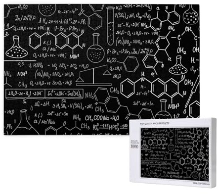 Chemie, Puzzle 1000 Teile, Holzpuzzle, Spielzeug, Familienspiel, Wanddekoration für Erwachsene und Teenager