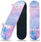 31 x 8 Zoll Komplettes Skateboard für Anfänger - 8-Lagiges Ahornholz, ABEC-11 Kugellager, Double Kick Deck Concave für Jugendliche und Erwachsene (Pink-JG)