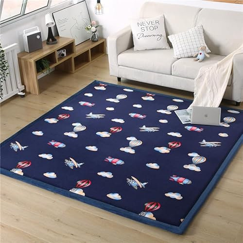 DSSHENGDS Alfombra De Color Sólido Moderno para Sala de Estar,habitación de niños Alfombra Antideslizante Terciopelo de Coral,Lavable de tamaño Extra Alfombra De Arrastre 2cm-I- 200 * 400cm