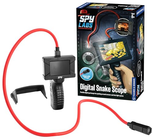 Thames & Kosmos Spy Labs Inc: Digital Snake Scope | Detective Toy for Boys & Girls Ages 8+ | Flexible 26-inch Digital Periscope Camera for Discreet Pretend Play Investigations