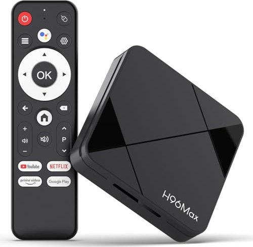 LEFFOT Android 14.0 TV Box, RK3518 4K Ultra HD Smart TVBox, 2GB RAM + 16GB ROM, Soporte HDR10, Remoto de Voz, 2.4G y 5G WiFi 6, Ethernet 100M, BT 5.4, USB 3.0, RK3518 Quad Core Arm Cortex-A53