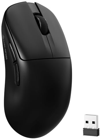 ZIYOU LANG MAGIC-REFINER AJ199 Wireless Gaming Mouse Tri-Mode 24K DPI | 49g Lightweight, PAW3311 Sensor, 1000Hz Polling, 600mAh Rechargeable, 2.4G Bluetooth Wired,PC/Mac/Laptop, Black