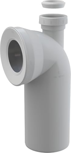 Alcadrain A90-90P40/50A WC Anschlussbogen 90° mit Konnektor Anschluss DN40/50