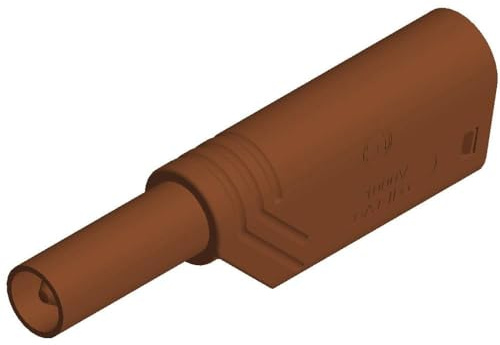 SKS Hirschmann 934099105 Bananenstecker, 4 mm, Braun, 1 Stück
